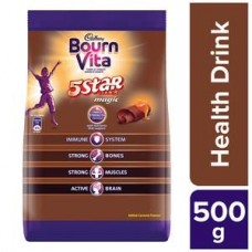Cadbury Bournvita 5 Star Magic Chocolate Health Drink Powder(Refill) 500g