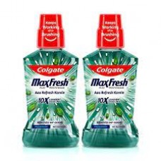 Colgate Maxfresh Plax Antibacterial Mouth Wash 24/7 Fresh Breath Freshmint 2x250ml