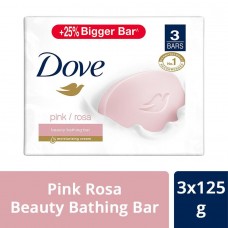 Dove Pink Rosa Bathing Bar 3x125g