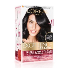 L'Oreal Paris Excellence Creme Hair Colour (Black) 72ml+100g